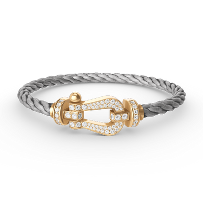 [Violet JW]FORCE LARGE HORSESHOE FULL DIAMOND BRACELET GOLD