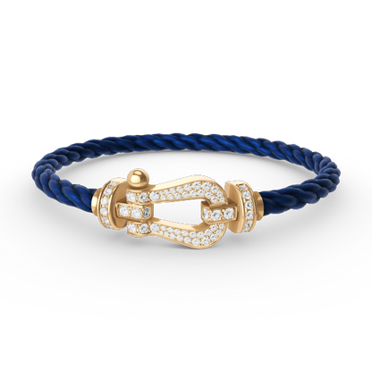 [Violet JW]FORCE LARGE HORSESHOE FULL DIAMOND BRACELET GOLD