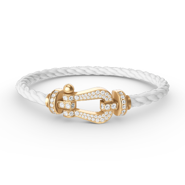 [Violet JW]FORCE LARGE HORSESHOE FULL DIAMOND BRACELET GOLD
