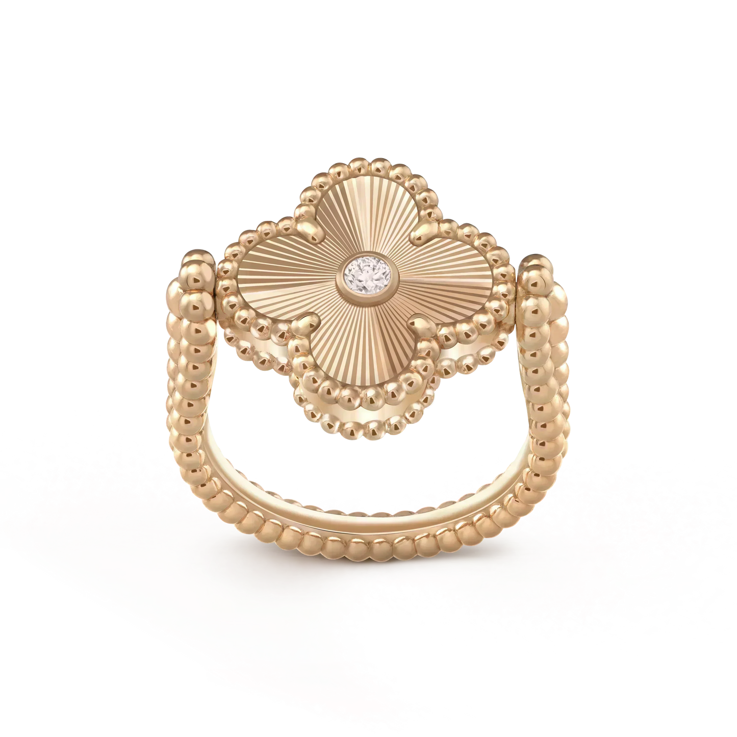 [Violet JW]CLOVER RIVERSIBLE ROSE GOLD RING