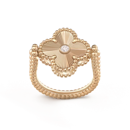 [Violet JW]CLOVER RIVERSIBLE ROSE GOLD RING