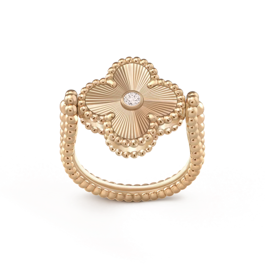 [Violet JW]CLOVER RIVERSIBLE ROSE GOLD RING