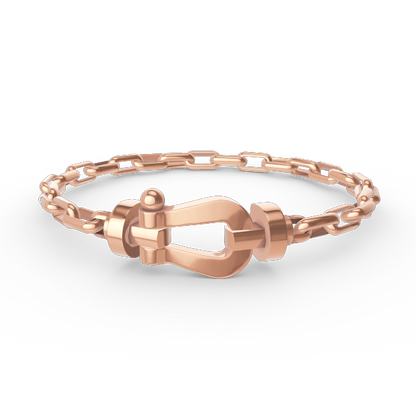 [Violet JW]FORCE LARGE HORSESHOE CLASP  METAL BRACELET