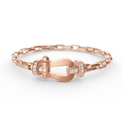 [Violet JW]FORCE LARGE HORSESHOE CLASP  METAL BRACELET