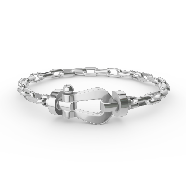 [Violet JW]FORCE LARGE HORSESHOE CLASP  METAL BRACELET