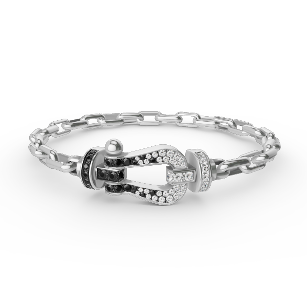 [Violet JW]FORCE LARGE HORSESHOE CLASP  METAL BRACELET