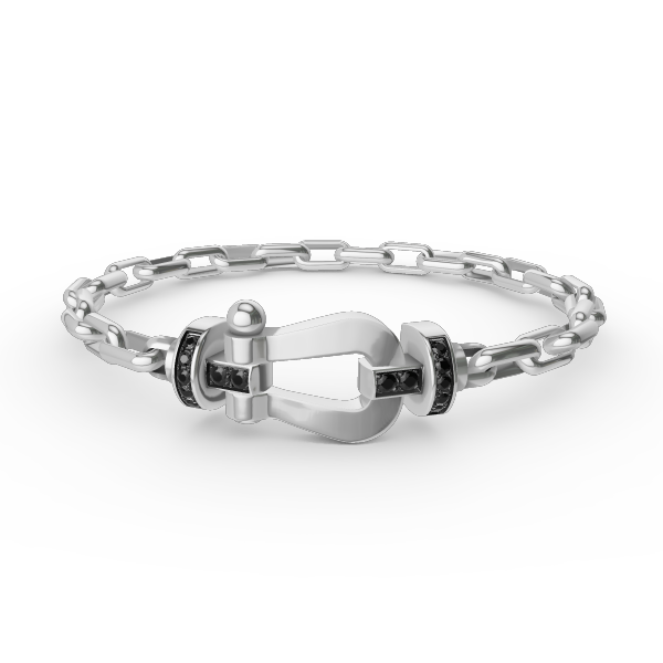[Violet JW]FORCE LARGE HORSESHOE CLASP  METAL BRACELET