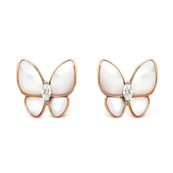[Violet JW]BUTTERFLY MOP DIAMOND EARRINGS