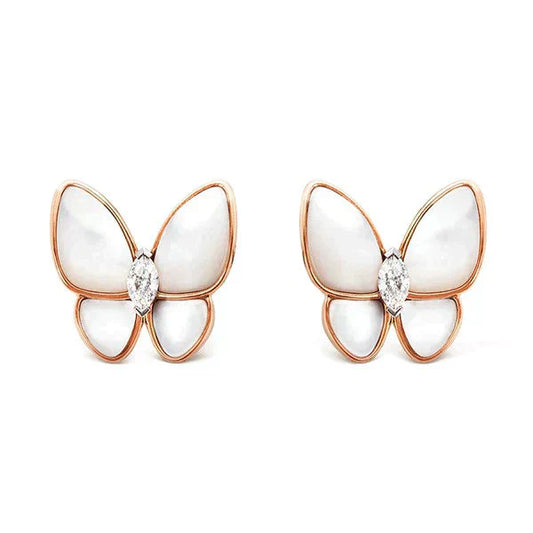 [Violet JW]BUTTERFLY MOP DIAMOND EARRINGS