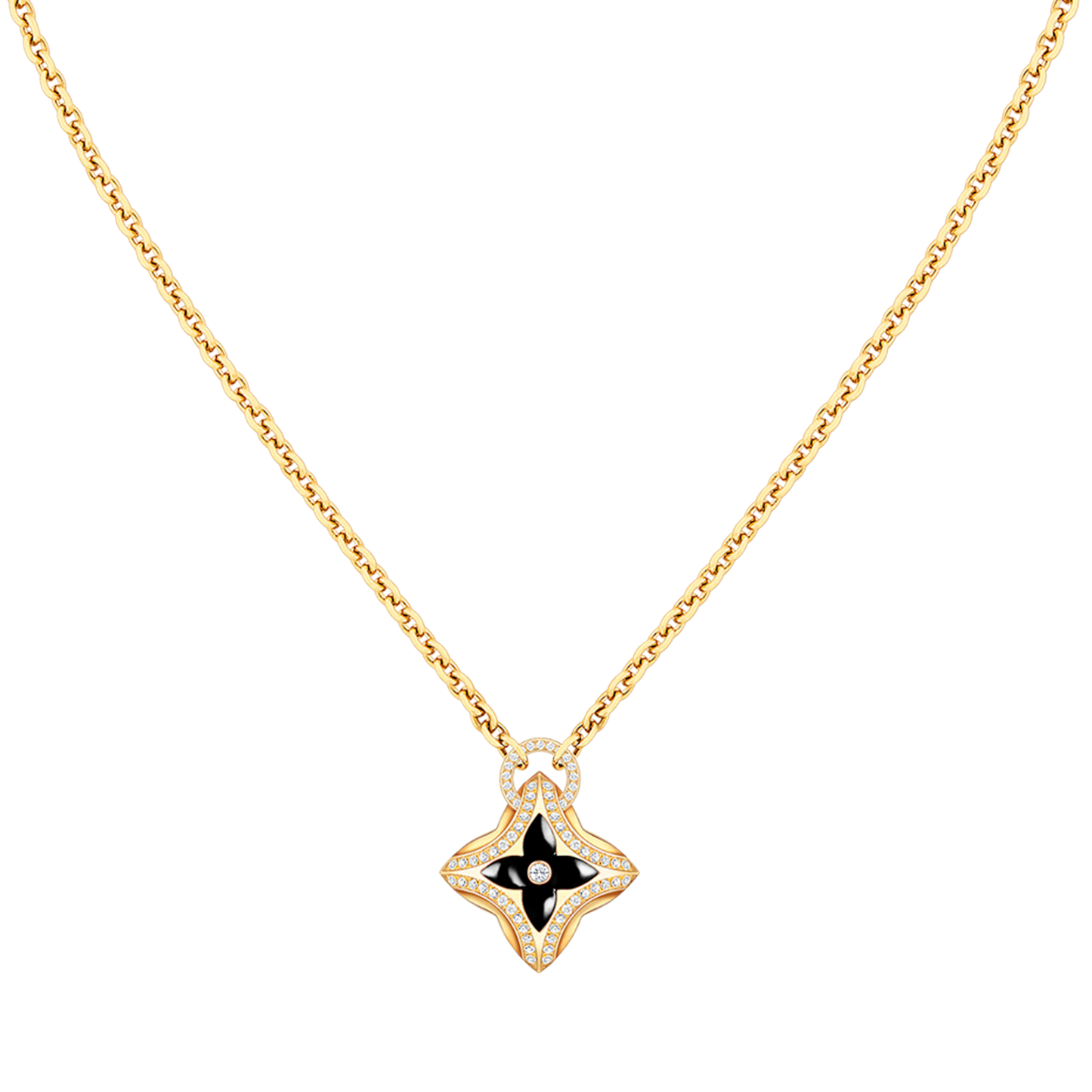 [Violet JW]STAR PEDANT PINK GOLD DIAMOND NECKLACE