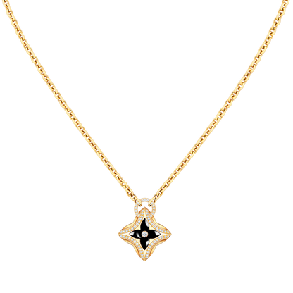 [Violet JW]STAR PEDANT PINK GOLD DIAMOND NECKLACE