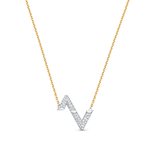 [Violet JW]VOLT SILVER DIAMOND PEDANT NECKLACE