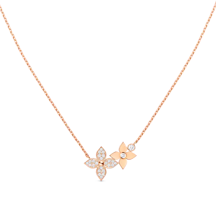 [Violet JW]STAR BLOSSOM NECKLACE PINK GOLD DIAMONDS