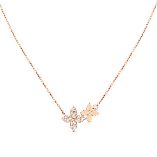 [Violet JW]STAR BLOSSOM NECKLACE PINK GOLD DIAMONDS