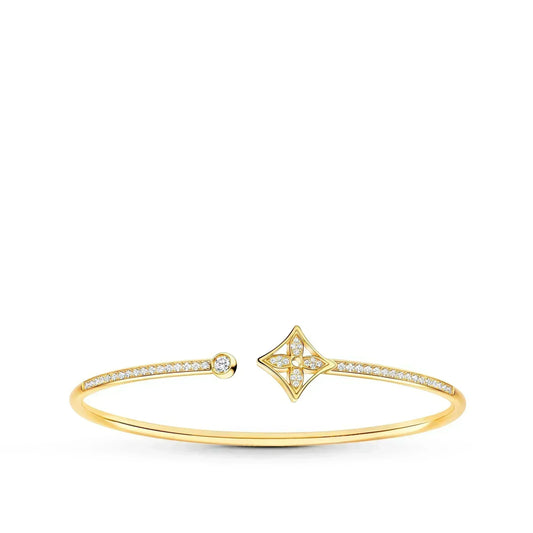 [Violet JW]IDYLLE GOLD OPEN BRACELET DIAMOND PAVED
