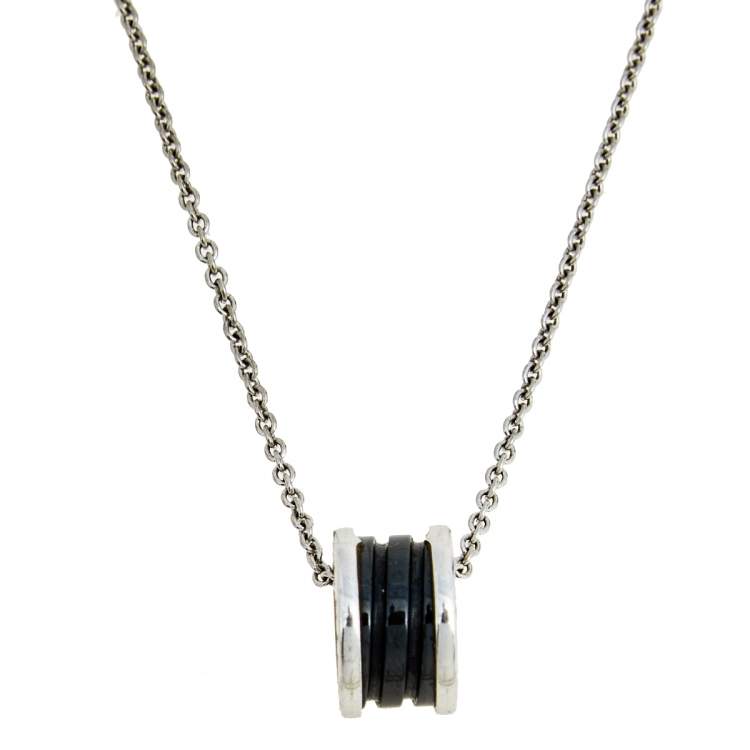 [Violet JW]ZERO 1 BLACK CERAMIC SILVER NECKLACE