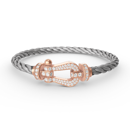 [Violet JW]FORCE LARGE HORSESHOE FULL DIAMOND BRACELET ROSE GOLD
