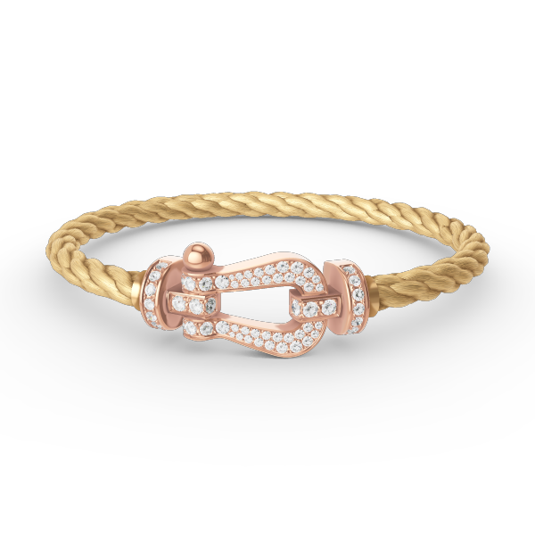[Violet JW]FORCE LARGE HORSESHOE FULL DIAMOND BRACELET ROSE GOLD