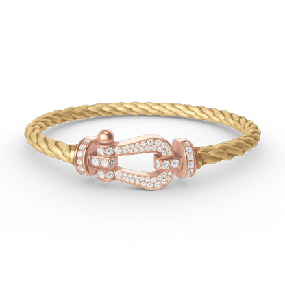 [Violet JW]FORCE LARGE HORSESHOE FULL DIAMOND BRACELET ROSE GOLD