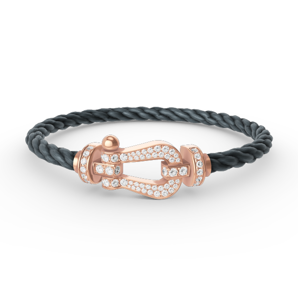 [Violet JW]FORCE LARGE HORSESHOE FULL DIAMOND BRACELET ROSE GOLD