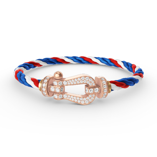 [Violet JW]FORCE LARGE HORSESHOE FULL DIAMOND BRACELET ROSE GOLD