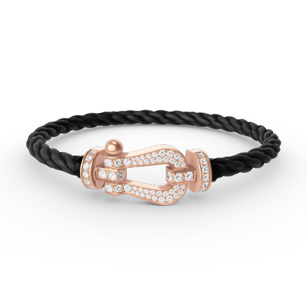 [Violet JW]FORCE LARGE HORSESHOE FULL DIAMOND BRACELET ROSE GOLD