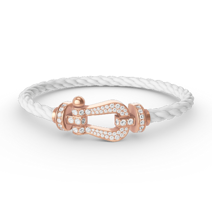 [Violet JW]FORCE LARGE HORSESHOE FULL DIAMOND BRACELET ROSE GOLD