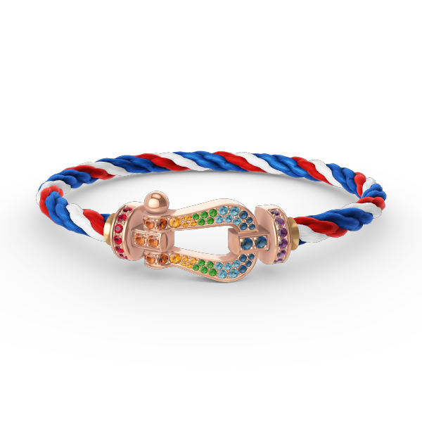 [Violet JW]FORCE LARGE HORSESHOE  COLORED DIAMOND BRACELET ROSE GOLD