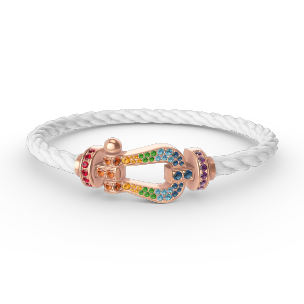 [Violet JW]FORCE LARGE HORSESHOE  COLORED DIAMOND BRACELET ROSE GOLD