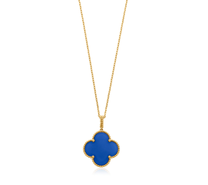 [Violet JW]CLOVER 25MM NECKLACE TURQUOISE ROSE GOLD