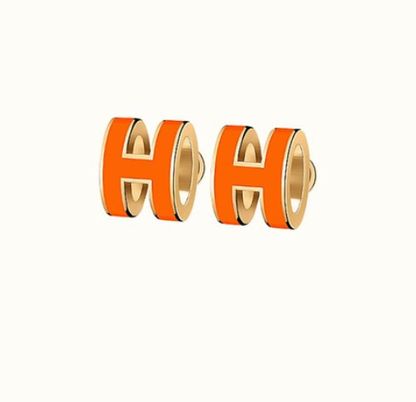 [Violet JW]MINI POP H EARRINGS ORANGE