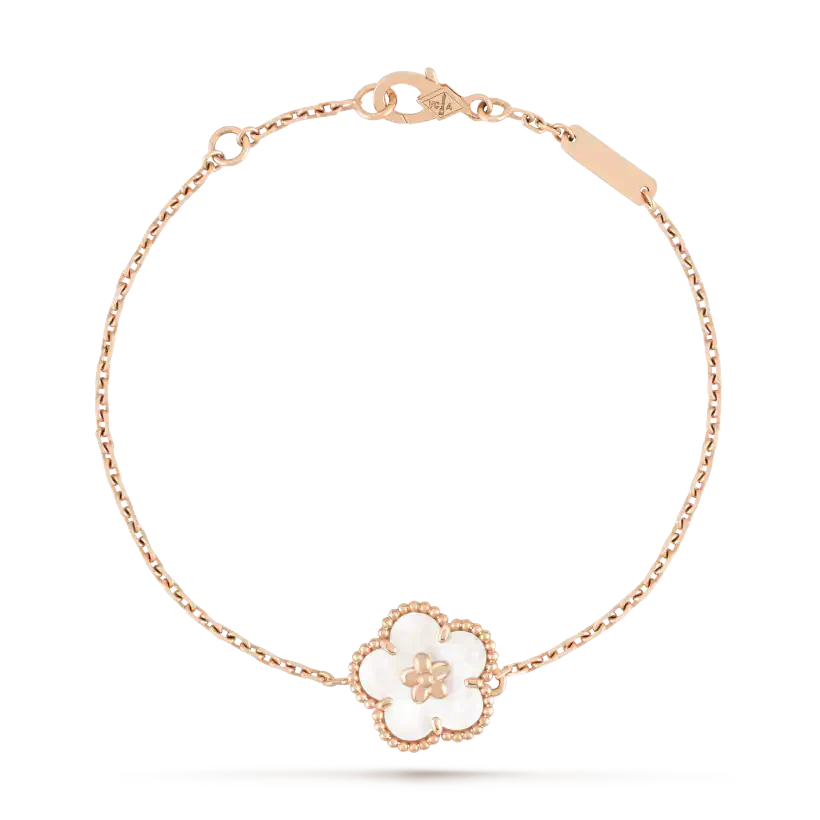 [Violet JW]LUCKY WHITE MOP PLUM BLOSSOM  BRACELET