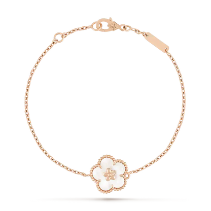 [Violet JW]LUCKY WHITE MOP PLUM BLOSSOM  BRACELET