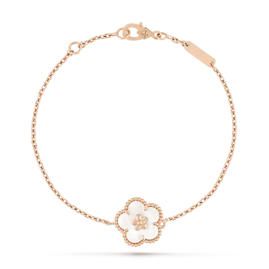 [Violet JW]LUCKY WHITE MOP PLUM BLOSSOM  BRACELET
