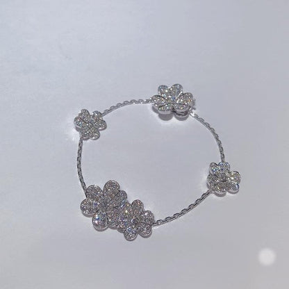 [Violet JW]FRIVOLE SILVER 5 FLOWERS BRACELET