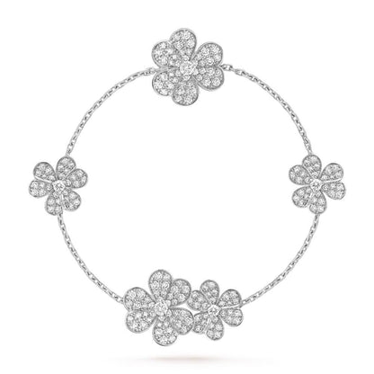 [Violet JW]FRIVOLE SILVER 5 FLOWERS BRACELET