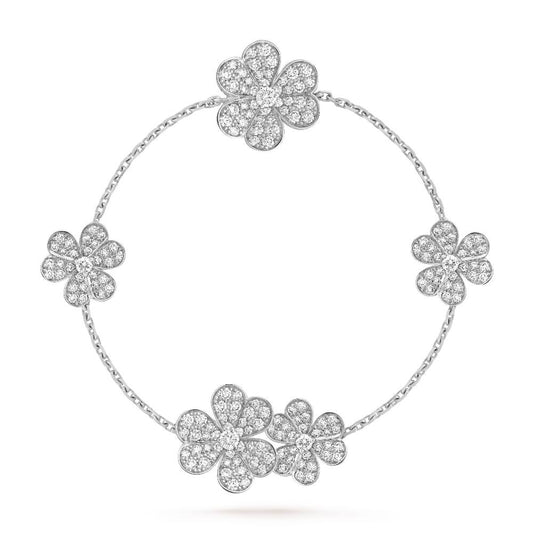 [Violet JW]FRIVOLE SILVER 5 FLOWERS BRACELET