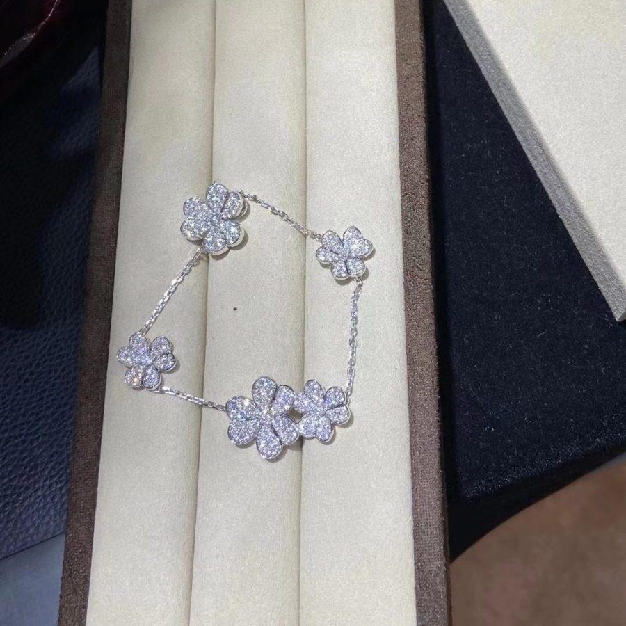 [Violet JW]FRIVOLE SILVER 5 FLOWERS BRACELET