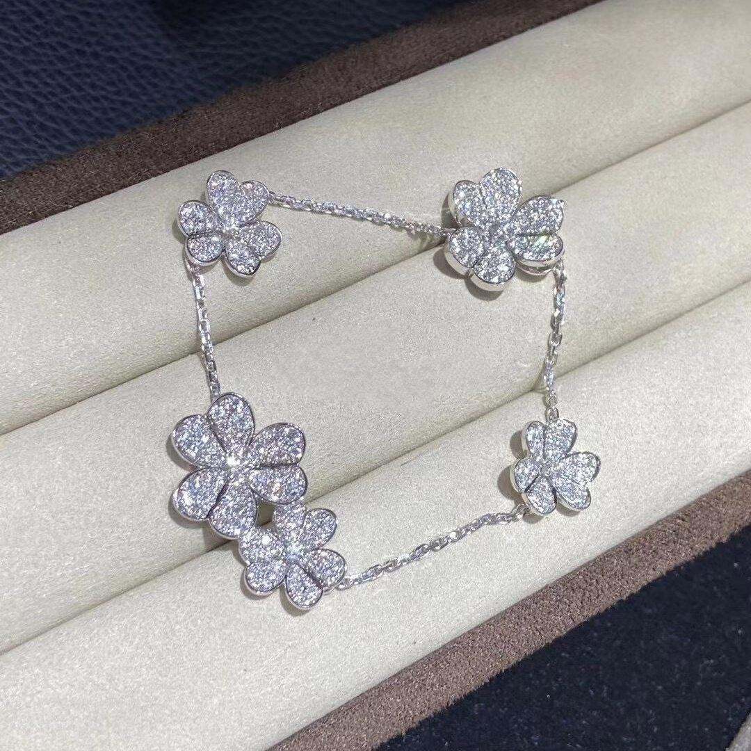 [Violet JW]FRIVOLE SILVER 5 FLOWERS BRACELET
