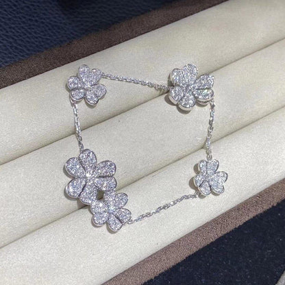 [Violet JW]FRIVOLE SILVER 5 FLOWERS BRACELET