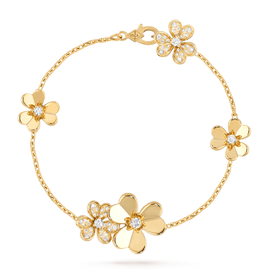 [Violet JW]FRIVOLE GOLD 5 FLOWERS BRACELET