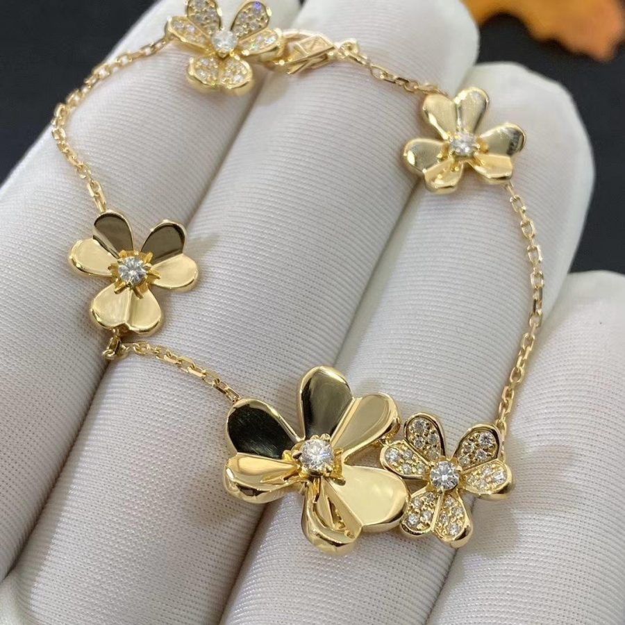 [Violet JW]FRIVOLE GOLD 5 FLOWERS BRACELET