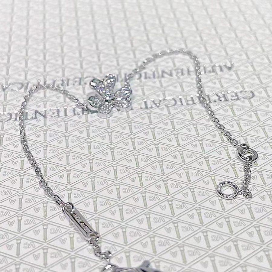 [Violet JW]FRIVOLE SILVER FLOWER DIAMOND BRACELET