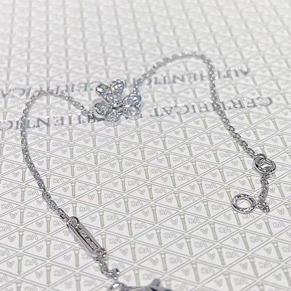 [Violet JW]FRIVOLE SILVER FLOWER DIAMOND BRACELET