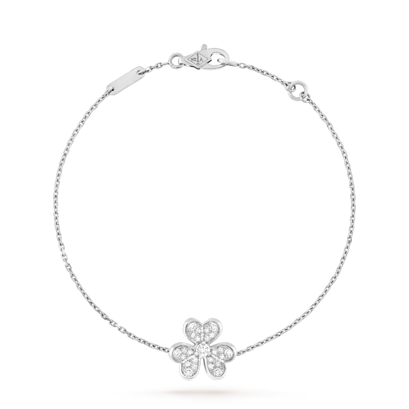 [Violet JW]FRIVOLE SILVER FLOWER DIAMOND BRACELET