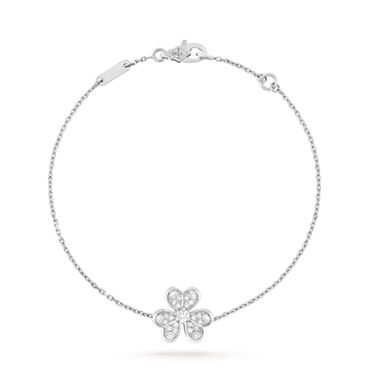 [Violet JW]FRIVOLE SILVER FLOWER DIAMOND BRACELET