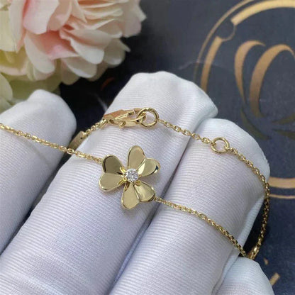 [Violet JW]FRIVOLE GOLD FLOWER PINK MALACHITE BRACELET