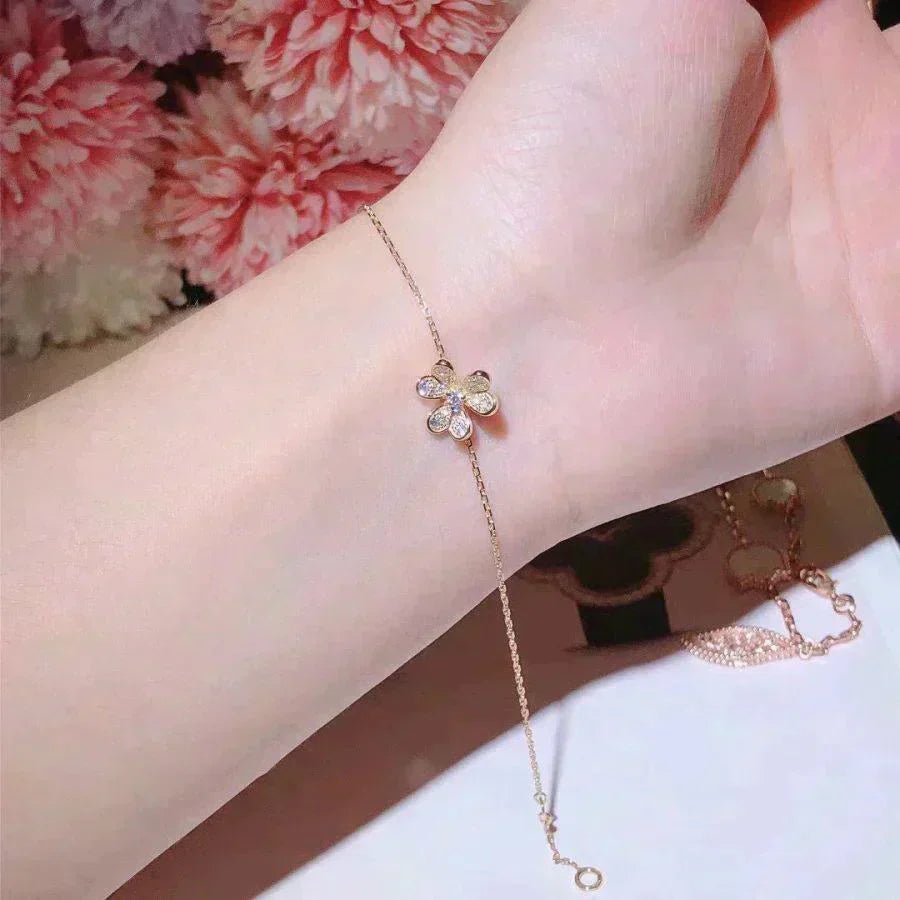 [Violet JW]FRIVOLE GOLD FLOWER DIAMOND BRACELET