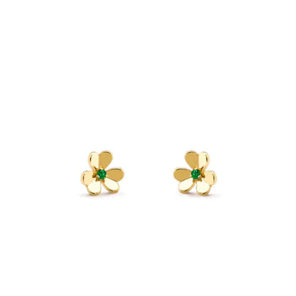 [Violet JW]FRIVOLE  FLOWER MALACHITE EARRINGS