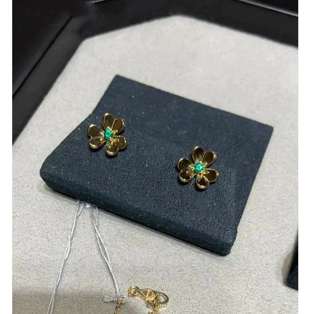 [Violet JW]FRIVOLE  FLOWER MALACHITE EARRINGS